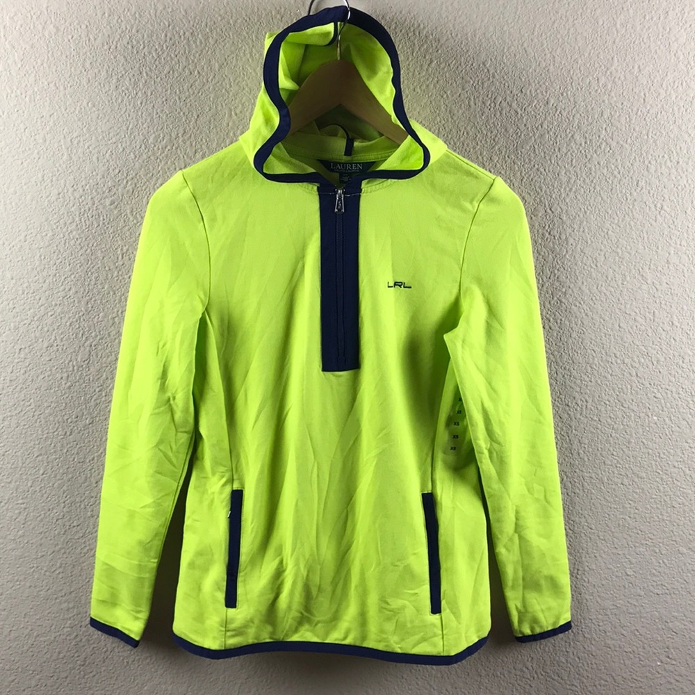 Lauren Ralph Lauren Green Navy half zip NWT XS